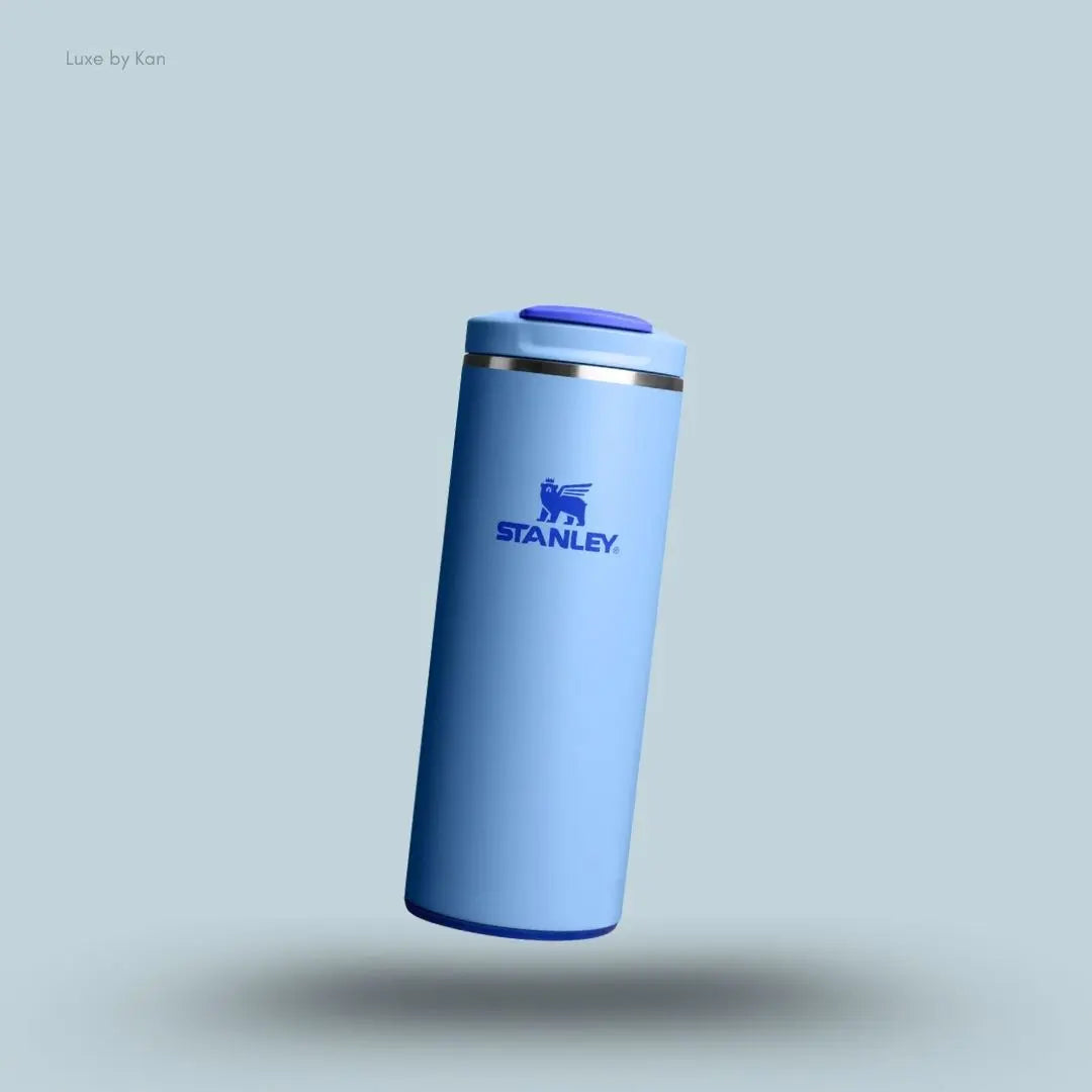 Stanley Transit Fliptop Mug 0.35L Blue Sky colour front view AeroLight technology India