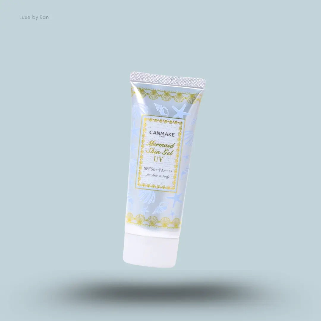 Canmake Mermaid Skin Gel UV 02 White SPF50 sunscreen tube, 40g
