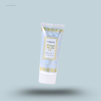 Canmake Mermaid Skin Gel UV 02 White SPF50 sunscreen tube, 40g
