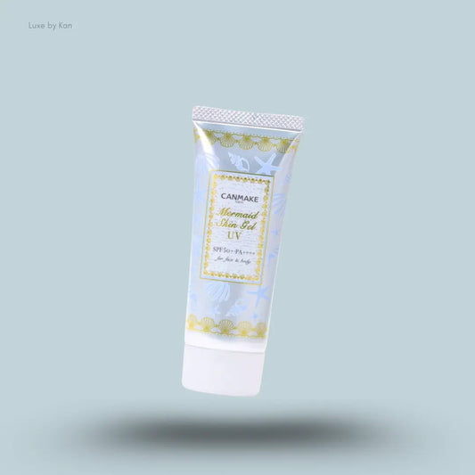 Canmake Mermaid Skin Gel UV 02 White SPF50 sunscreen tube, 40g