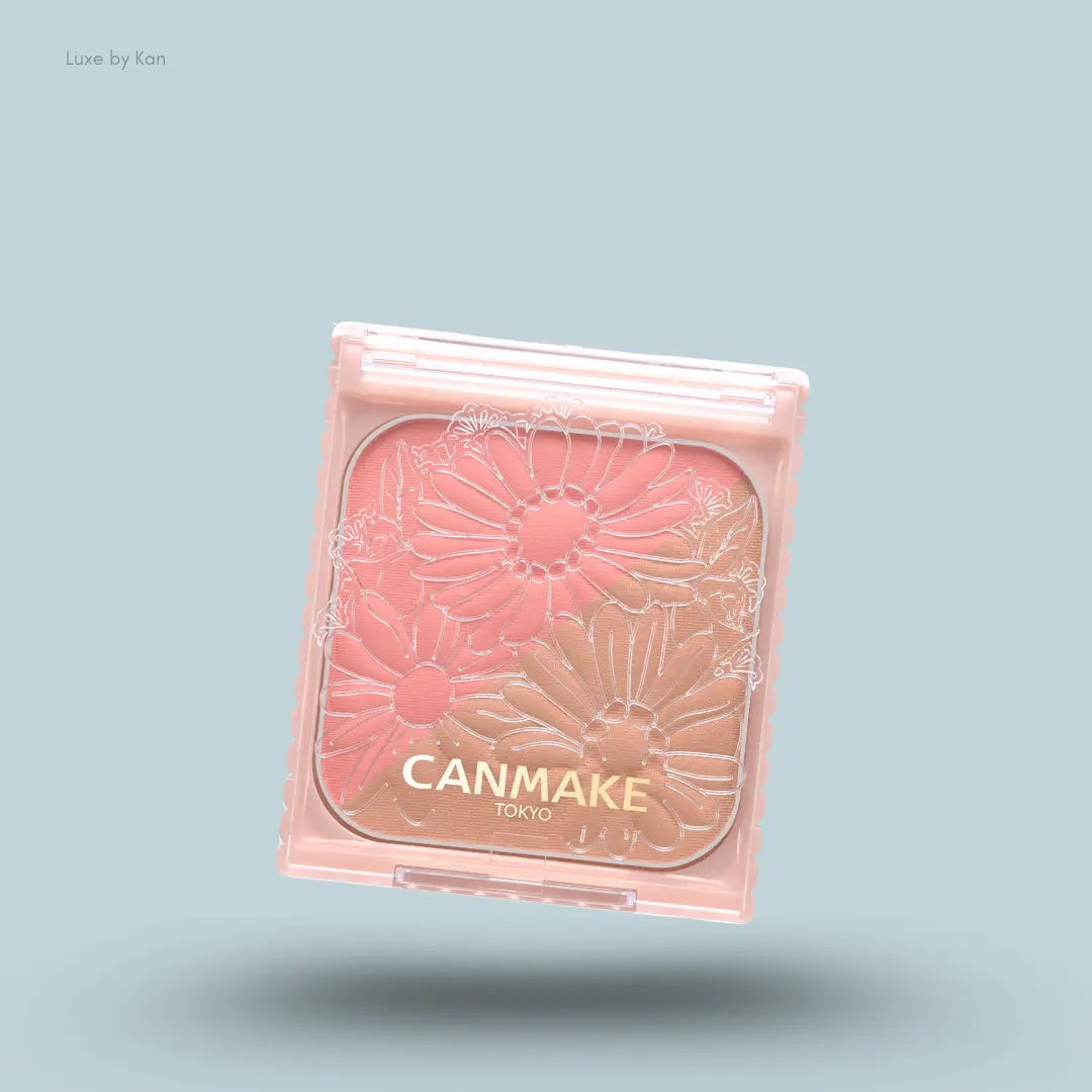 Canmake Cheek & Bronzer Palette in Bronze, matte powder bronzer compact