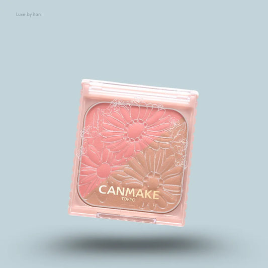 Canmake Cheek & Bronzer Palette in Bronze, matte powder bronzer compact