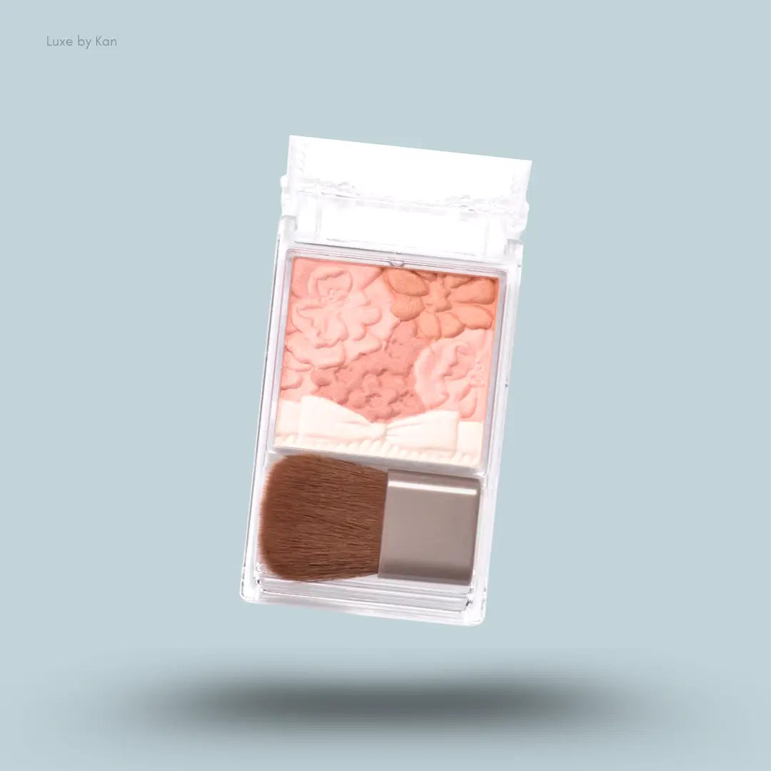 Canmake Tokyo Glow Fleur Cheeks 03, close-up of the warm shimmery flower petal shades