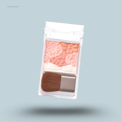 Canmake Tokyo Glow Fleur Cheeks 03, close-up of the warm shimmery flower petal shades