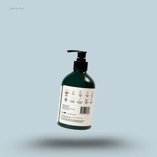 Herbaria Modern Botanicals Sunkissed Shower Gel 400ml bottle on blue background — LBK India