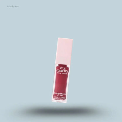 Kylie Cosmetics Holiday Collection Transformative Lip Tint 6ml bottle on blue background — LBK