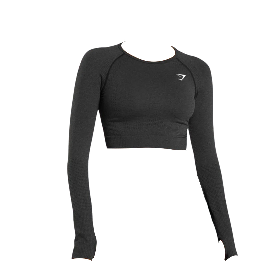 GYMSHARK VITAL SEAMLESS 2.0 LONG SLEEVE CROP TOP