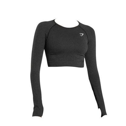 GYMSHARK VITAL SEAMLESS 2.0 LONG SLEEVE CROP TOP
