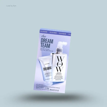 Color Wow The Dream Team Kit – packaging box on blue background