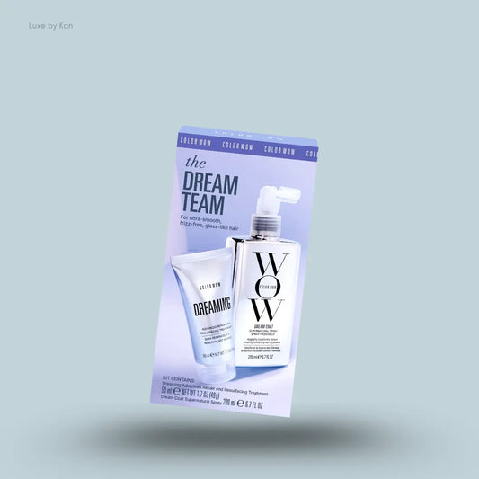Color Wow The Dream Team Kit – packaging box on blue background