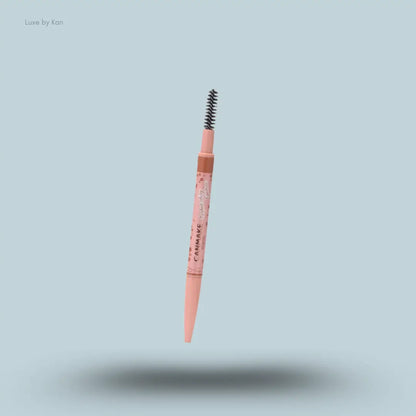 Canmake Perfect Airy Eyebrow in 03 Cinnamon Brown, pencil tip and screw brush applicator