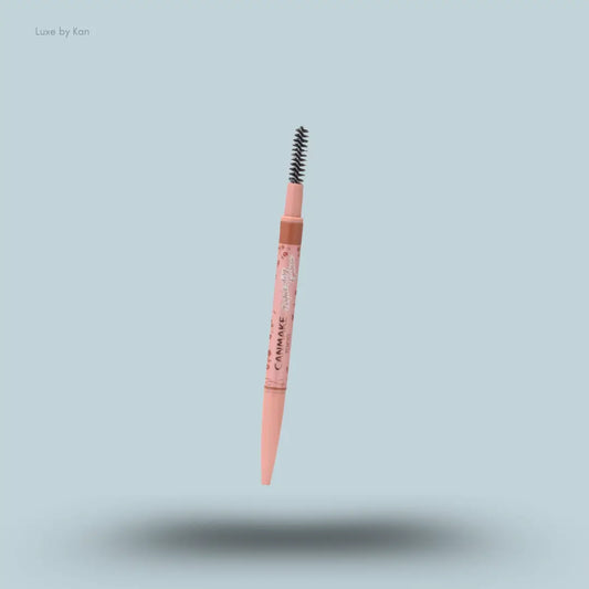 Canmake Perfect Airy Eyebrow in 03 Cinnamon Brown, pencil tip and screw brush applicator