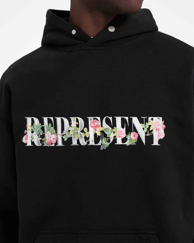 REPRESENT FLORAL INITIAL HOODIE