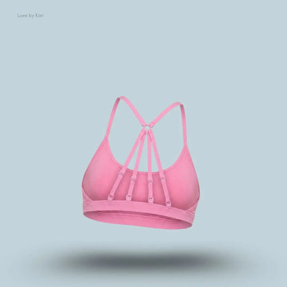 Gymshark Washed Minimal Sports Bra Focus Pink Wash light support halter neck acid washed women's sports bra back view India