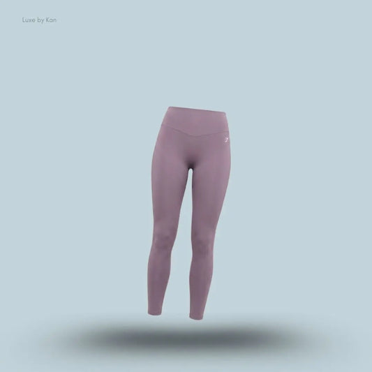 Gymshark Intense Bum Scrunch Leggings Dusk Purple high-waisted deep V waistband bum scrunch women's activewear leggings front view India