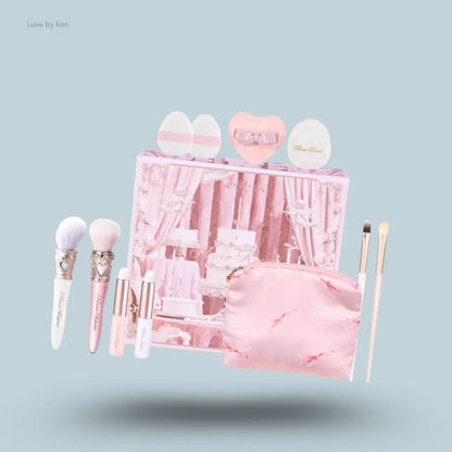Flower Knows Makeup Brush Set 12 Pcs, full set of brushes with storage bag and gift box