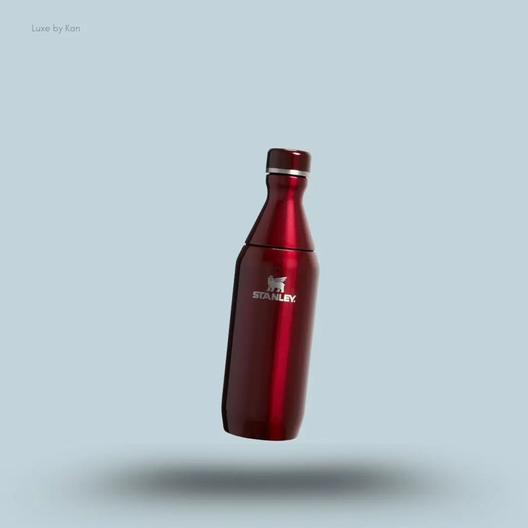 Stanley All Day Slim Bottle 0.35L Garnet Shine leakproof slim water bottle front view India