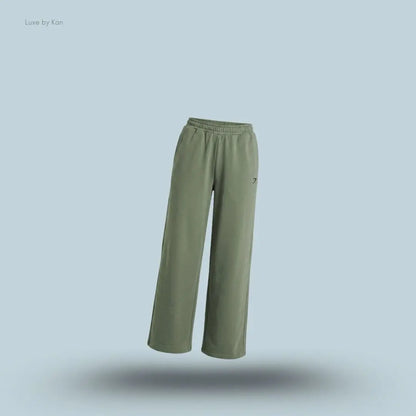 Gymshark Lifting Dipped Waistband Pants Unit Green regular fit deep V dipped waistband bum scrunch straight leg women's activewear front view India