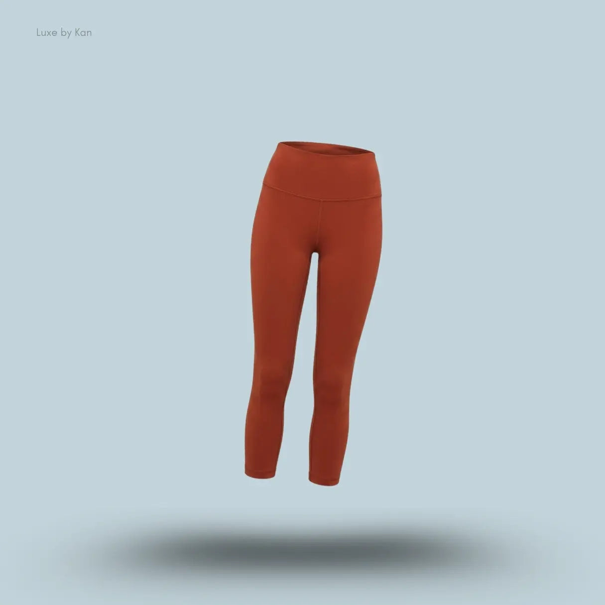 cranberry red cropped leggings, featuring a high waistband for comfort and flexibility.