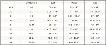 SKIMS Sleep Long Sleeve Button Up Set size guide chart with measurements