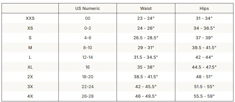 SKIMS Lightweight Cotton Pointelle Lace Brief size guide chart with measurements