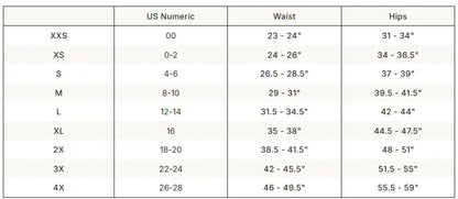 SKIMS Lightweight Cotton Pointelle Lace Brief size guide chart with measurements