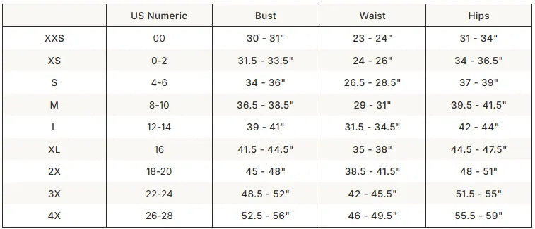 SKIMS Woven Shine Robe size guide chart with measurements