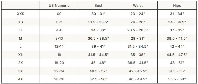 SKIMS Sheer Knit Plunge Tank size guide chart with measurements