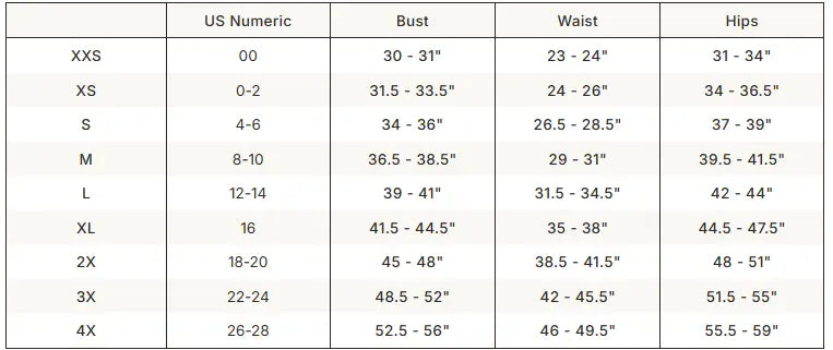 SKIMS Worn In Jersey T-Shirt size guide chart with measurements