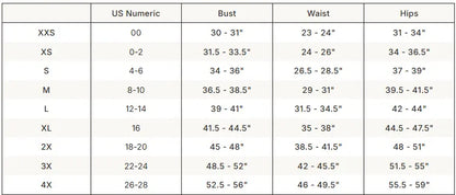 SKIMS Refined Knit Capri size guide chart with measurements
