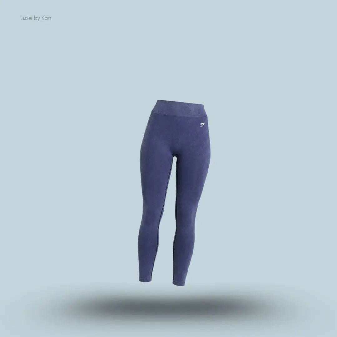 Gymshark x Bratz Leggings Indigo Purple Wash Limited Edition high-waisted squat-proof dipped waistband bum scrunch washed finish women's activewear front view India