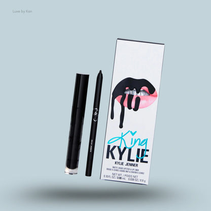 King Kylie Matte Lip Kit on blue background — Luxe by Kan India