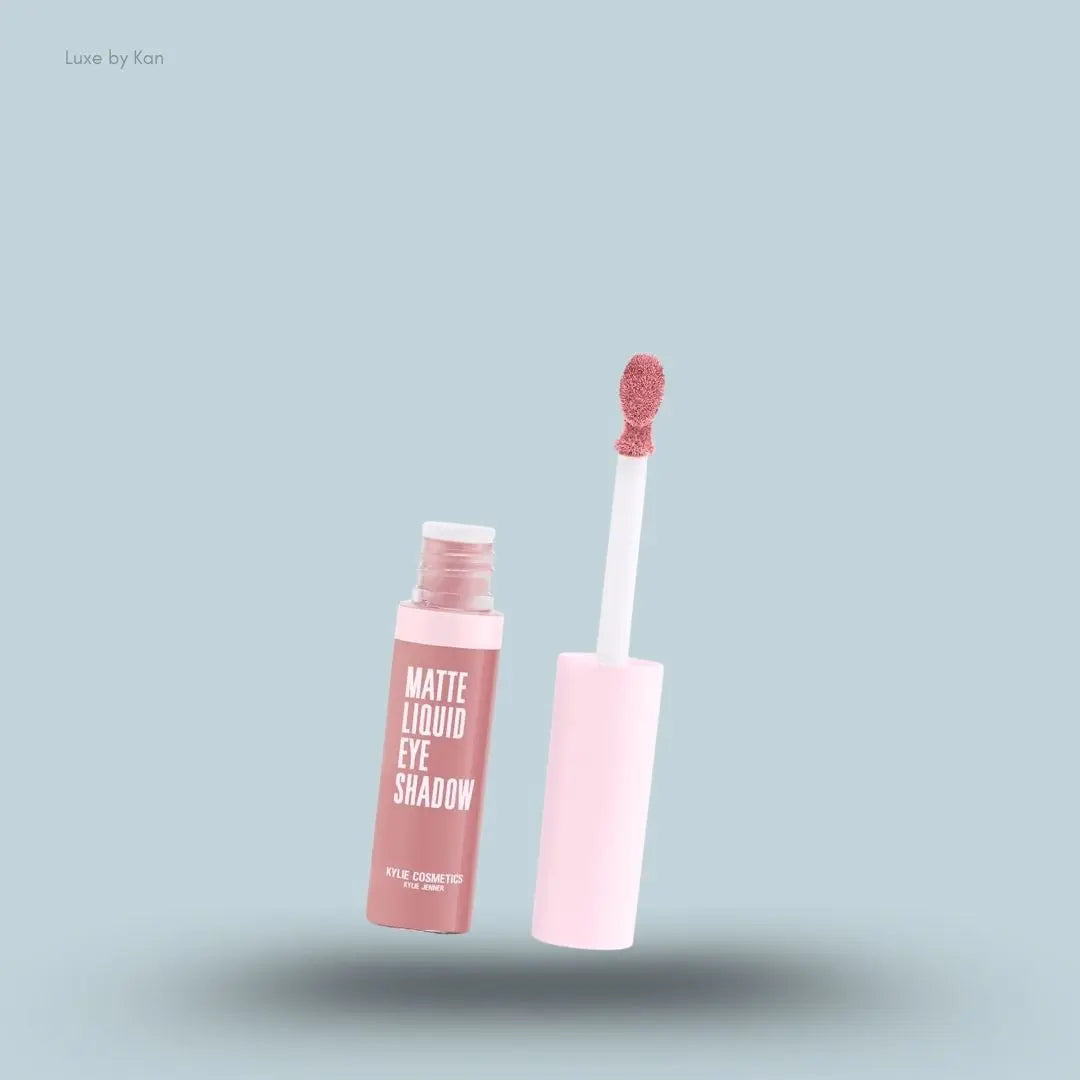 Kylie Cosmetics Matte Liquid Eyeshadow bottle on blue background — Luxe by Kan India