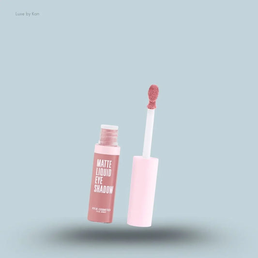 Kylie Cosmetics Matte Liquid Eyeshadow bottle on blue background — Luxe by Kan India