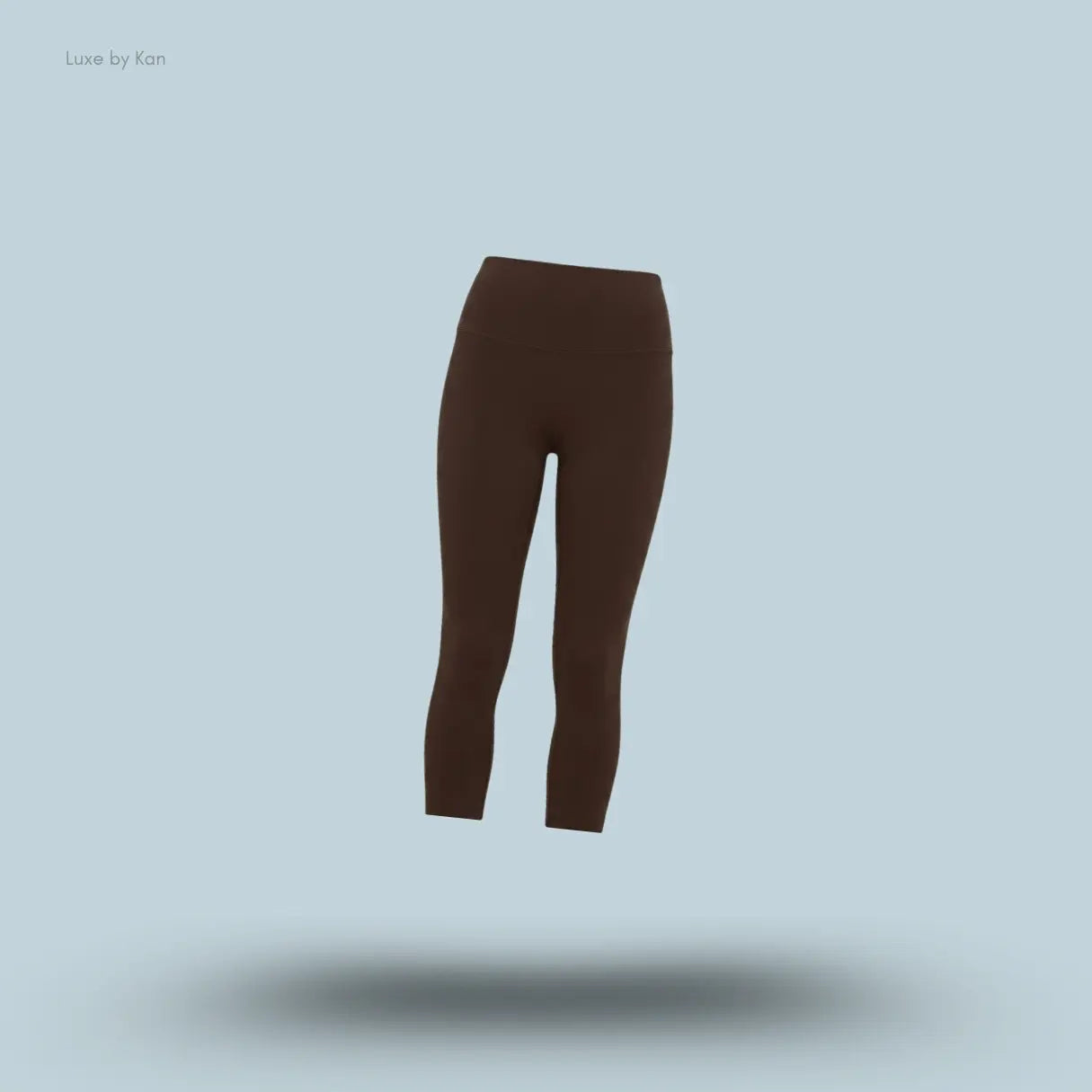 walnut brown cropped leggings, featuring a high waistband for comfort and flexibility.