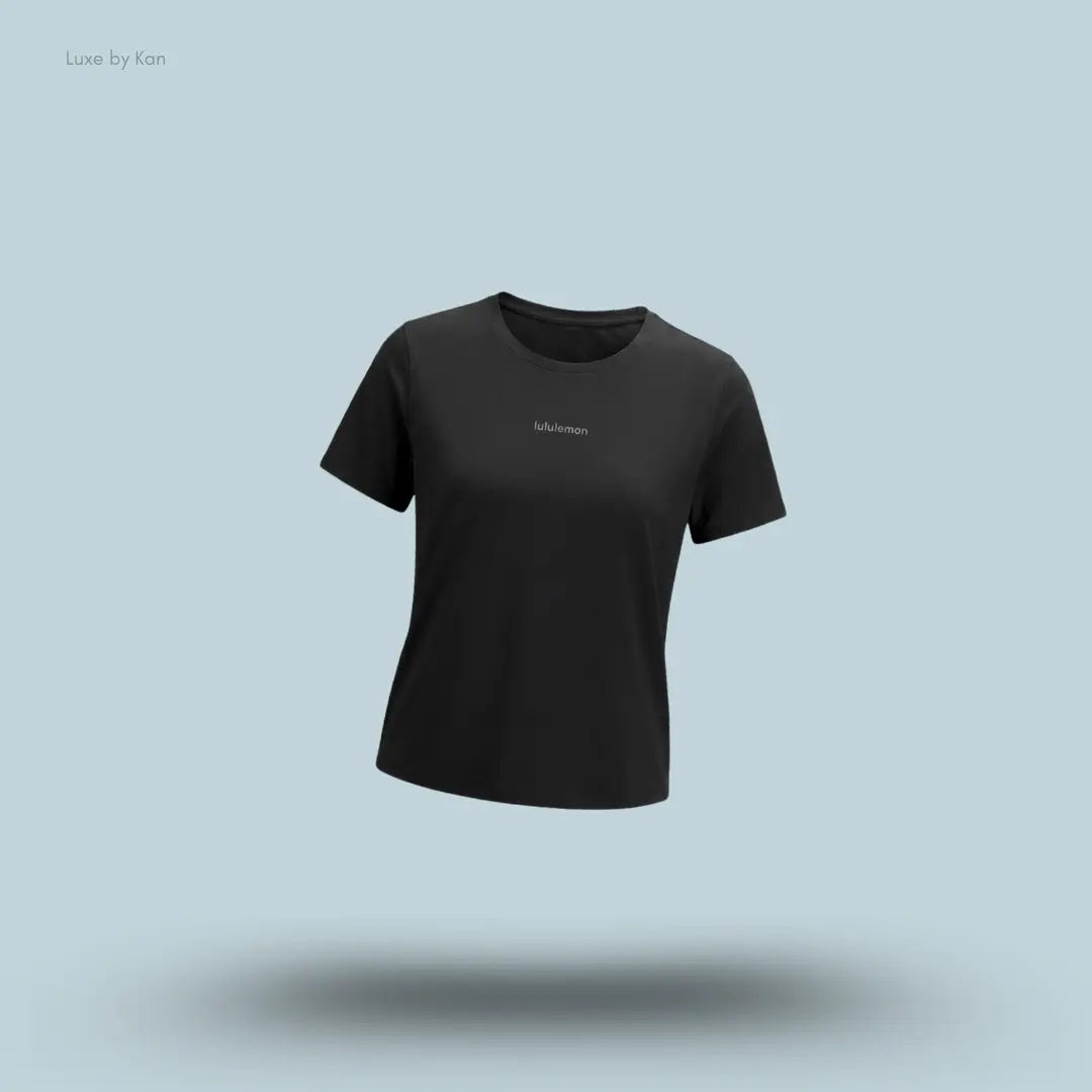 Lululemon Women's Fast and Free Short-Sleeve Shirt, featuring a modern relaxed fit in black
