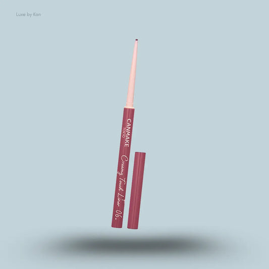 Canmake Creamy Touch Liner in 06 Foggy Plum, matte gel eyeliner pencil with cap off