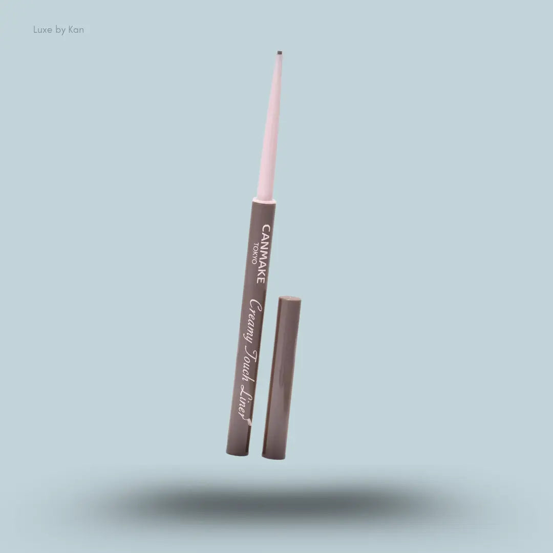 Canmake Creamy Touch Liner in 02 Medium Brown, gel eyeliner pencil with cap off