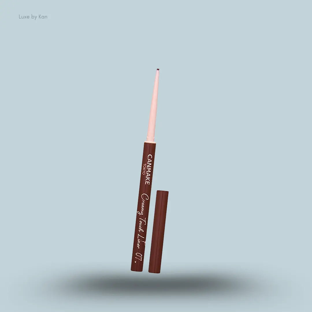 Canmake Creamy Touch Liner in 07 Azuki Brown, gel eyeliner pencil with cap off