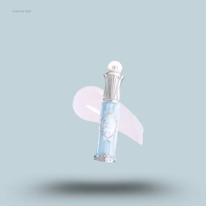 Flower Knows Shell's Jewel Nourishing Lip Glaze in P06 Lunar Jelly, pearl shimmer gloss tube