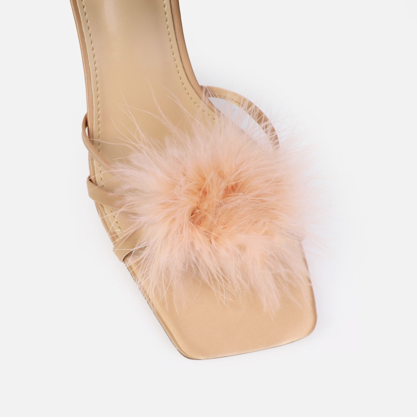 SIMMI SHOES MACY SATIN FLUFFY MULES