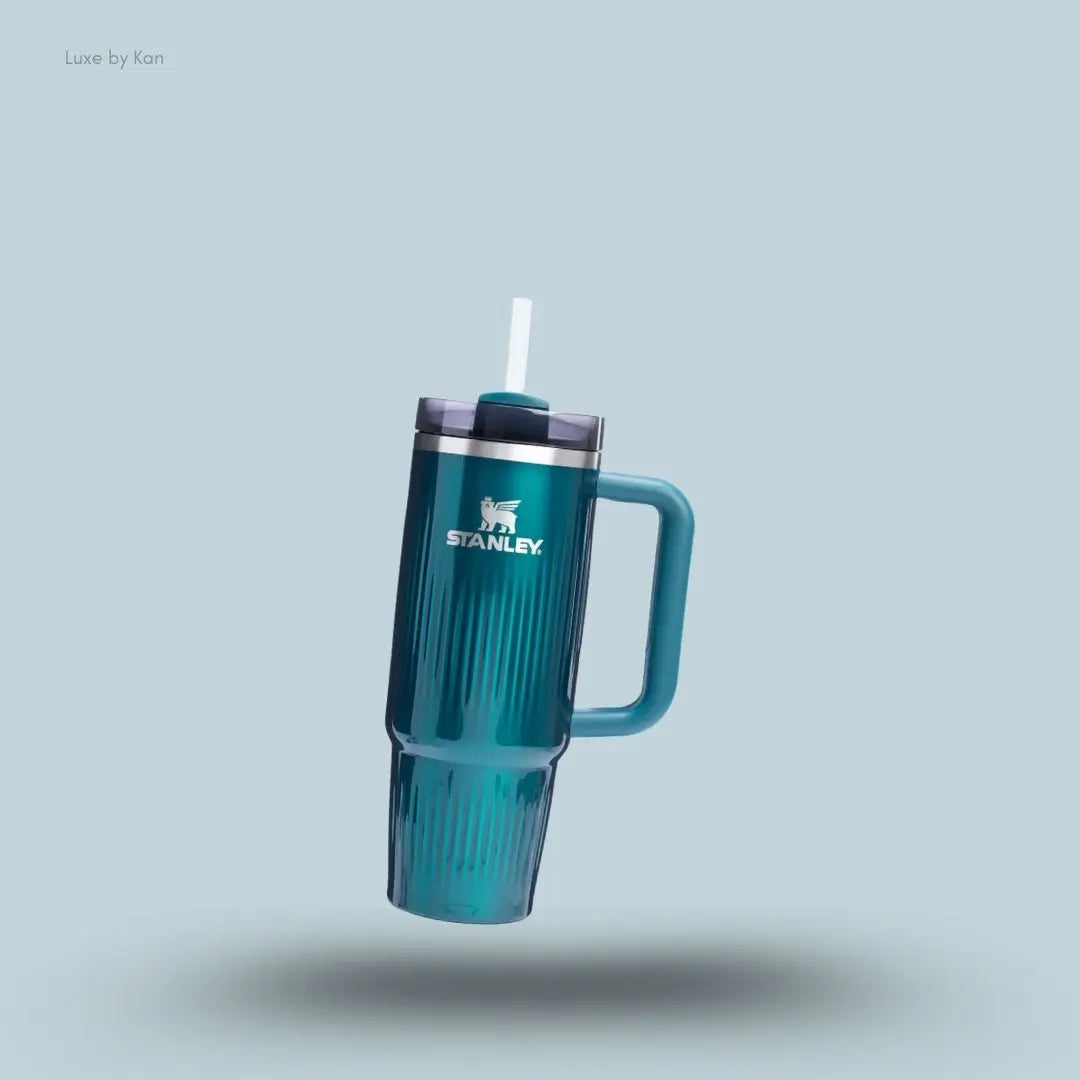 Stanley Quencher H2.0 Fluted Tumbler 0.89L Marina Shine colour front view India