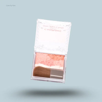 Canmake Tokyo Glow Fleur Cheeks 03, open compact showing the flower blush design