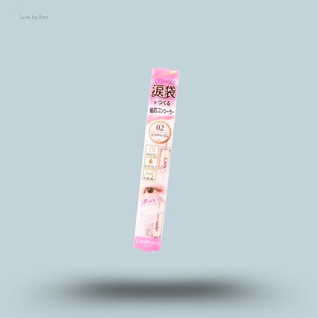 Canmake Tear Bag Slim Concealer in 02 Pink Beige, product packaging