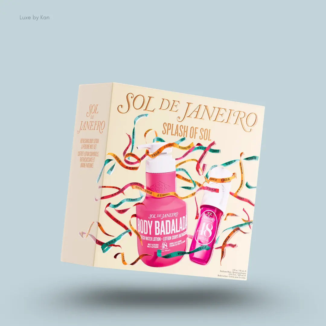Sol de Janeiro Splash of Sol with Badalada body lotion, Cheirosa 48 mist and box