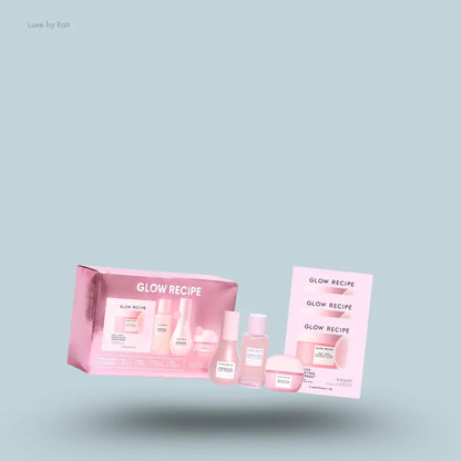 Glow Recipe Watermelon Winter Wardrobe Kit with four skincare products and box