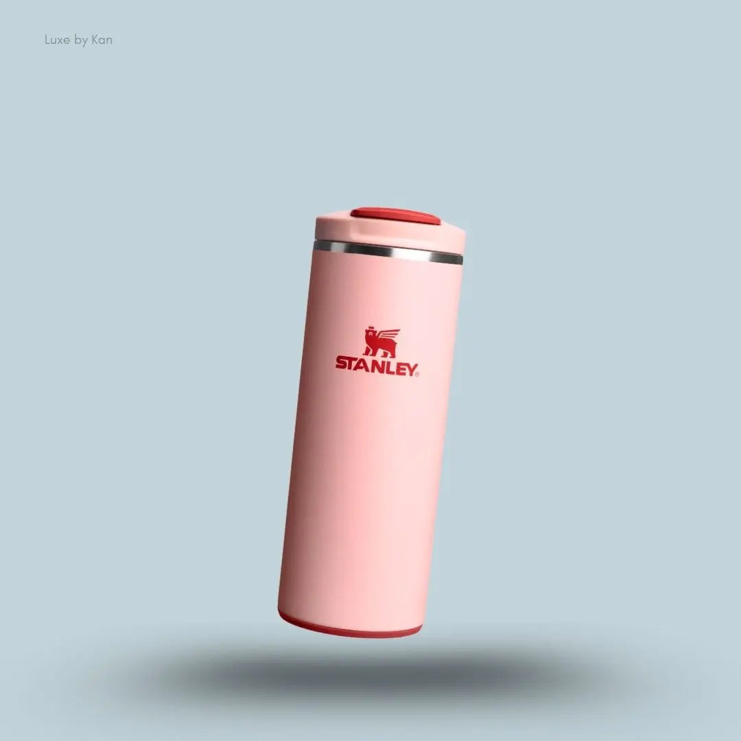 Stanley Transit Fliptop Mug 0.35L Peach Rose colour front view AeroLight technology India