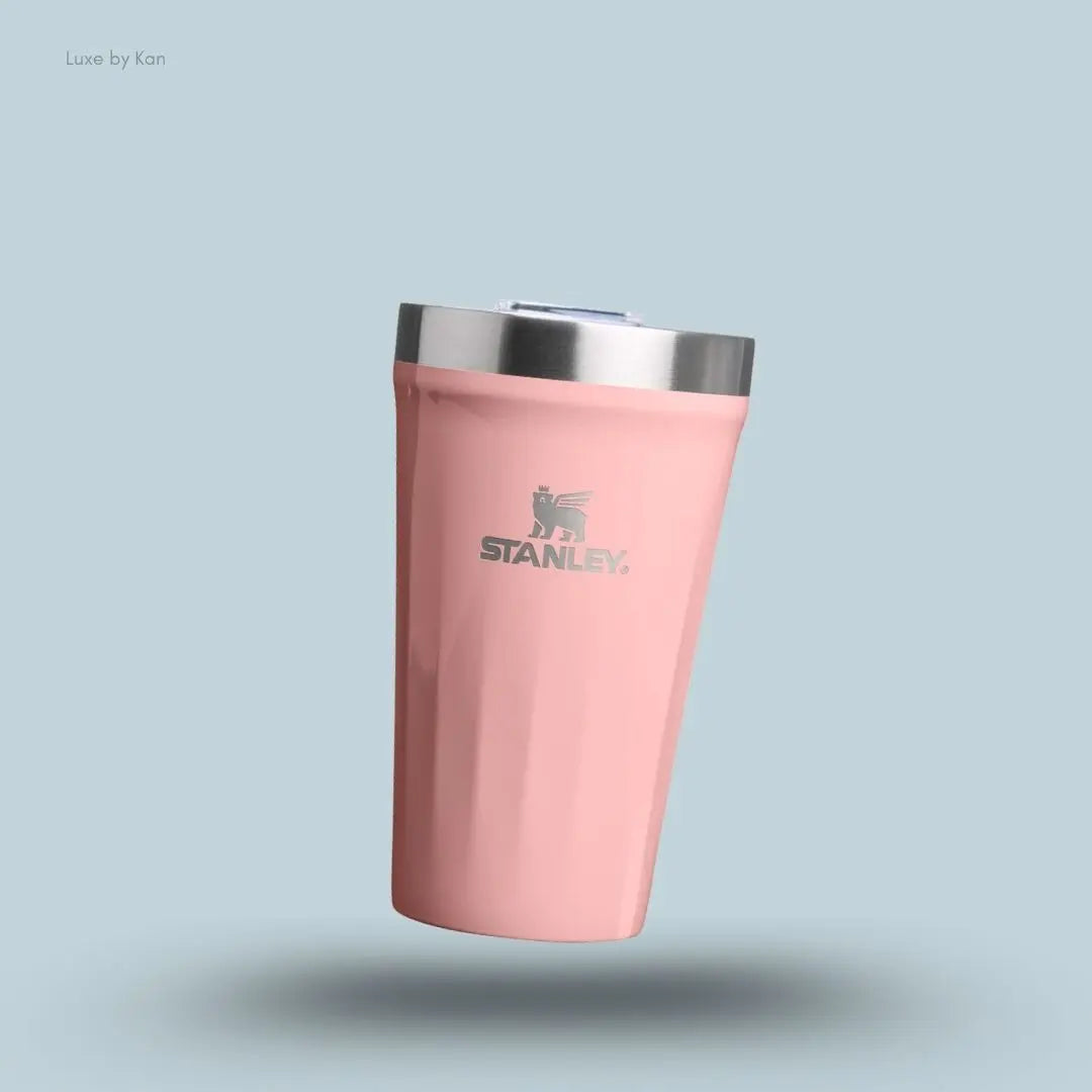 Stanley Everyday Textured Tumbler 0.47L Peach Rose Gloss faceted exterior stackable tumbler front view India