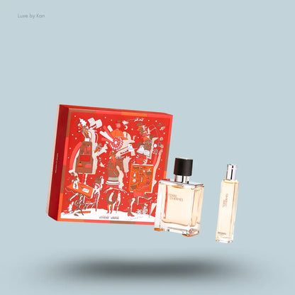 Hermès Terre d'Hermès Eau de Toilette Gift Set perfume bottle with red packaging