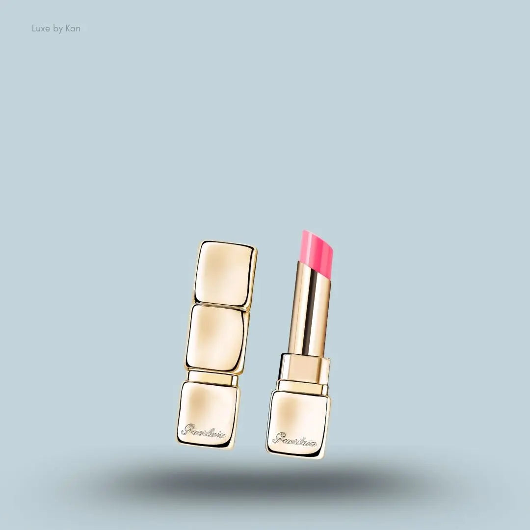 Guerlain KissKiss Bee Glow 458 Pop Rose Glow intense pink honey tint lip balm bee-engraved golden case India